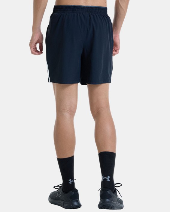 Men's UA Qualifier 5" Wordmark Shorts in Black image number 1